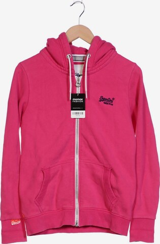 Superdry Sweatshirt & Zip-Up Hoodie in L in Pink: front