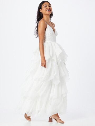 True Decadence Evening Dress in White