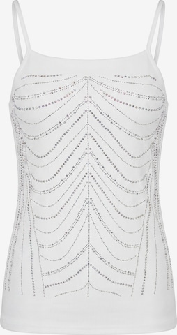 Haut usha BLACK LABEL en blanc : devant