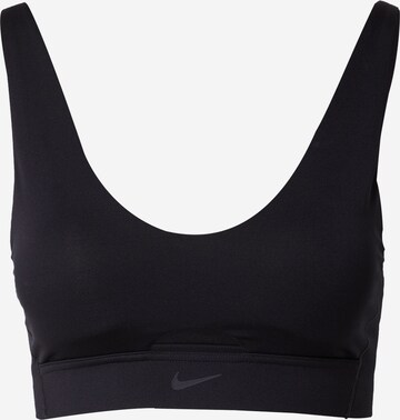 NIKE Bustier Biustonosz sportowy 'Indy' w kolorze czarny: przód