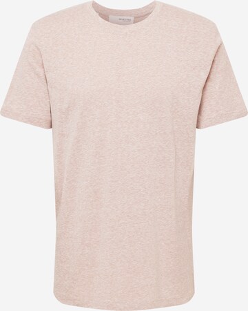 T-Shirt 'EZRA' SELECTED HOMME en beige : devant