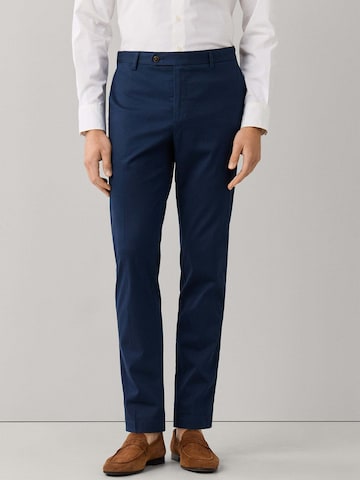 Coupe slim Pantalon chino Hackett London en bleu : devant