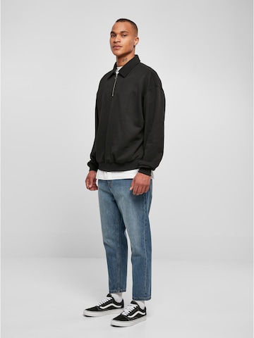 Urban Classics Sweatshirt 'Collar Crew' in Black