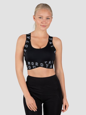 MOROTAI Bralette Sports Bra in Black: front