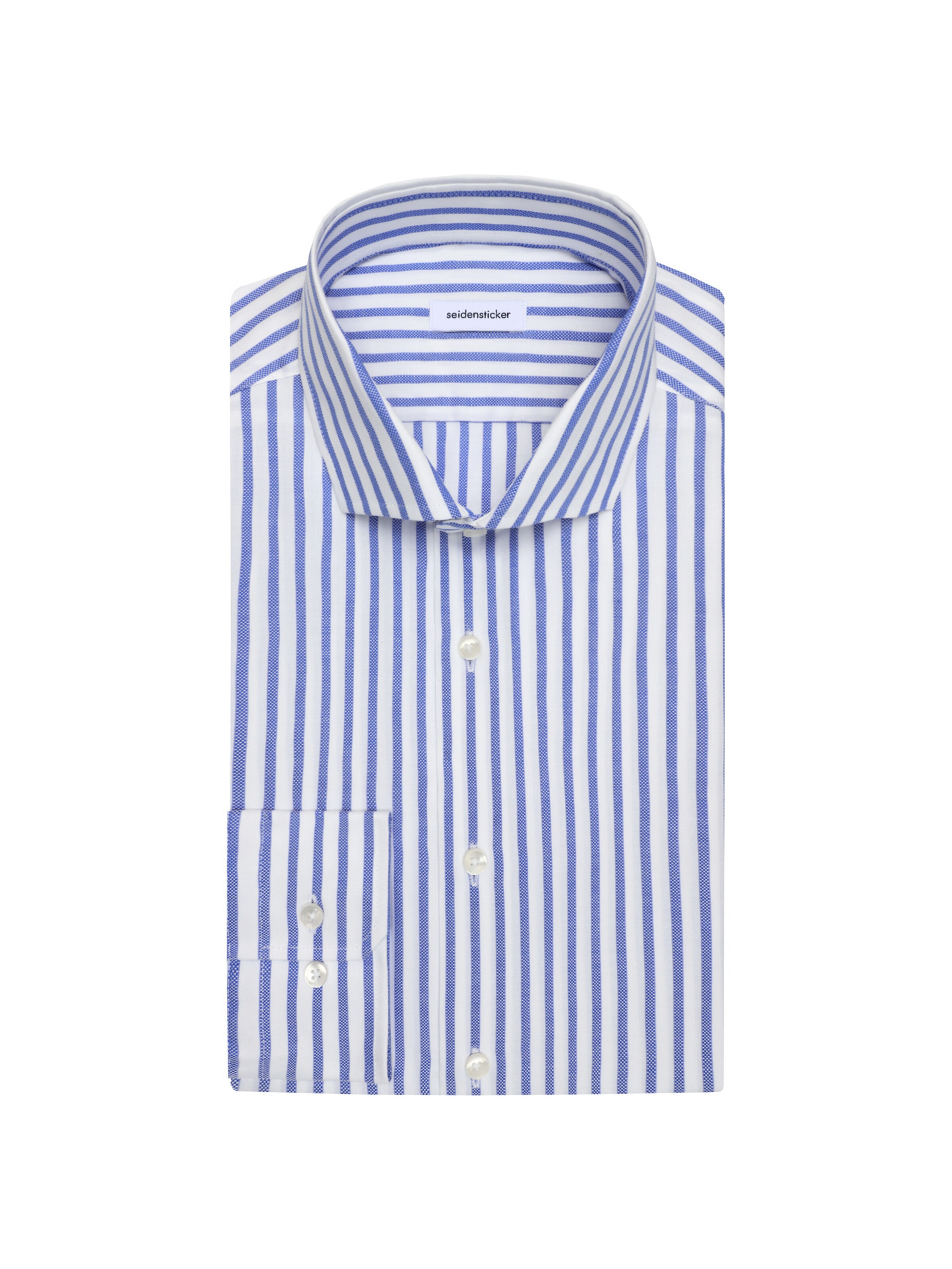 Coupe regular Chemise business 'Schwarze Rose' SEIDENSTICKER en blanc