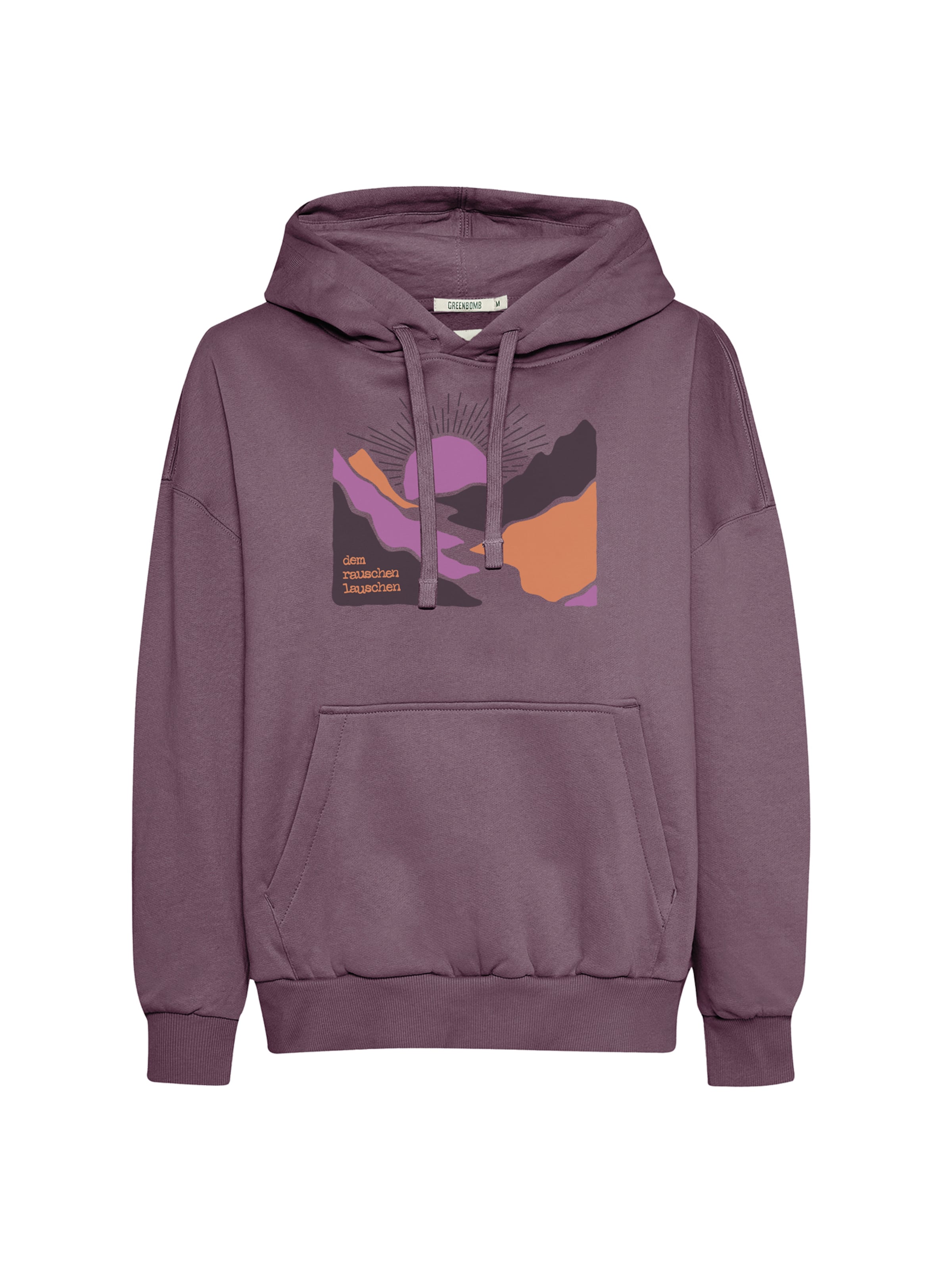 Sweat-shirt ' Mello River Sundown ' GREENBOMB en rouge : devant