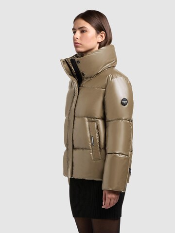 khujo Winterjacke 'Rinja2 Shiny' in Braun
