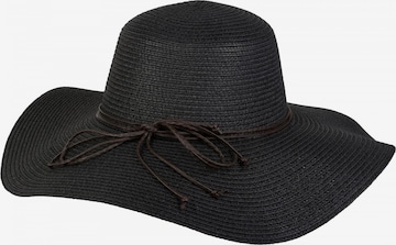 styleBREAKER Hat 'Floppy Sonnenhut mit schmalem Zierband und Schleife' in Black: front
