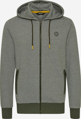 !Solid Zip-Up Hoodie 'Rafko' in Grey: front