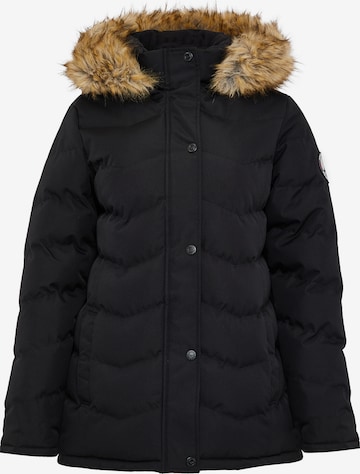 Threadbare Winter Jacket in Black: front