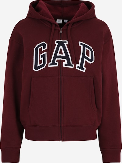 Gap Petite Sweat jacket 'HERITAGE' in XS in Navy / Dark red / White, Item view