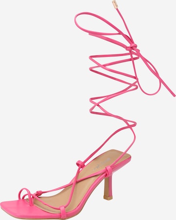 Tongs Nasty Gal en rose : devant