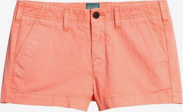 Superdry Regular Chino Pants in Orange: front