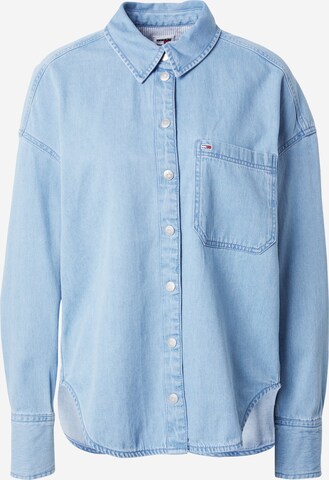 Tommy Jeans Blouse in Blauw: voorkant