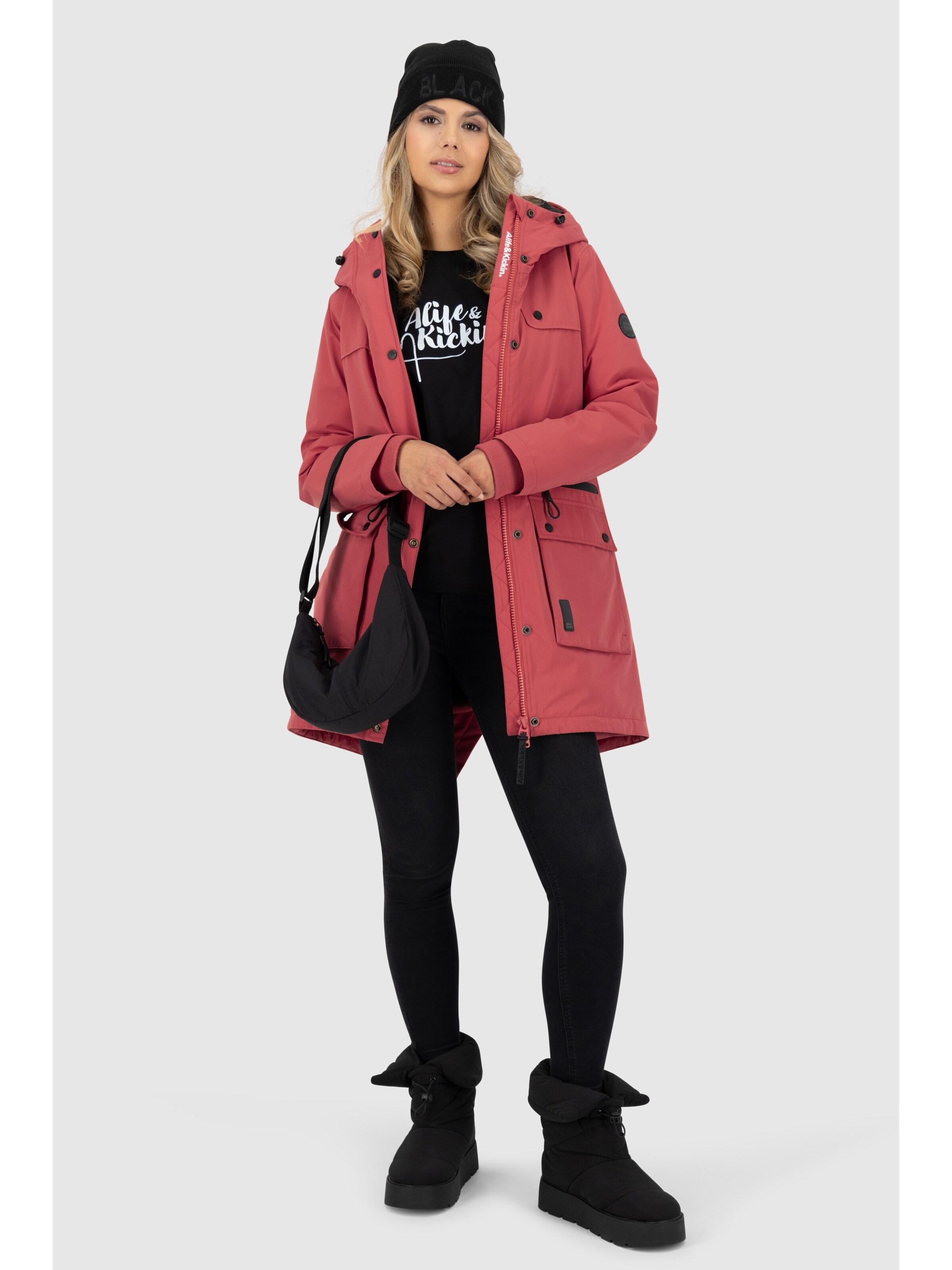 alife & kickin Winterjacke 'CharlotteAK A'‌‌‌‌ in Pink