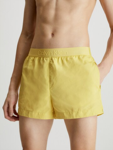 Calvin Klein Swimwear Board Shorts in Yellow