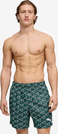 PUMA Pantalon de sport 'Puma Swim Men Printed Flag Mid Shorts 1p' en M en bleu, Vue avec produit