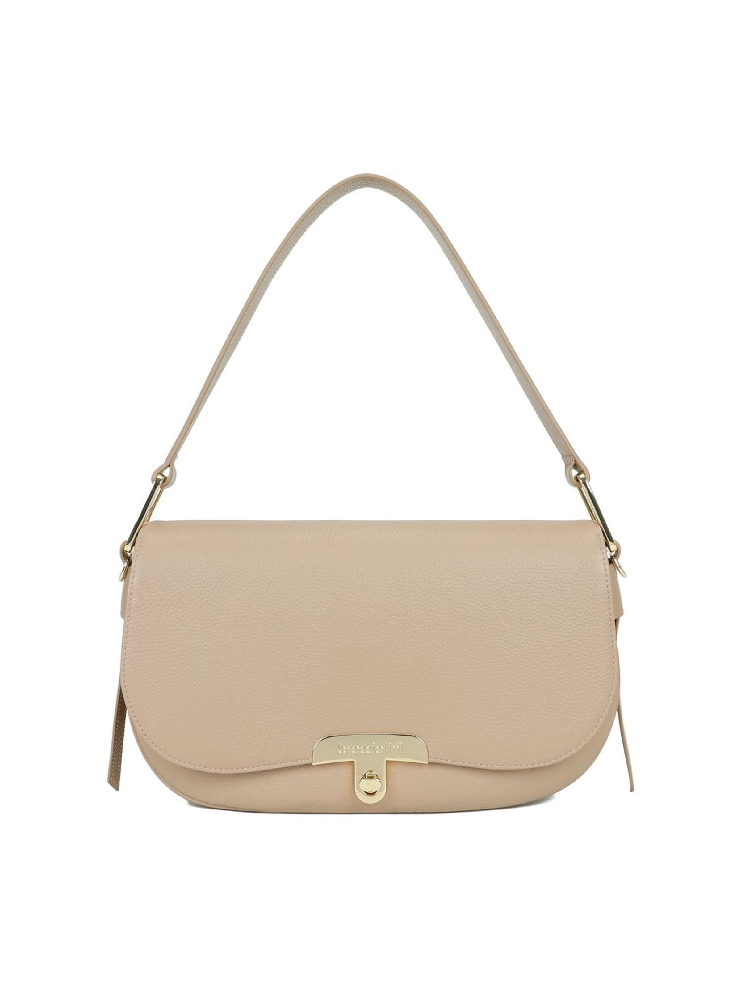 Borsa a spalla 'Michelle' di Braccialini in beige: frontale