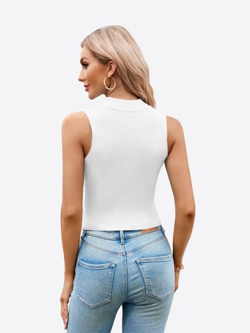 Imily Bela - Top de punto en blanco