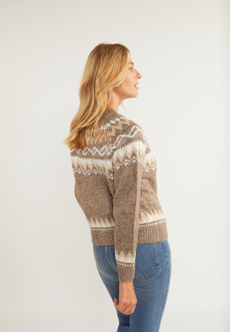 usha BLUE LABEL Knit Cardigan in Brown