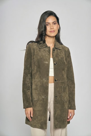 FREAKY NATION Nyári kabát ' Lederjacke ' - zöld: elől