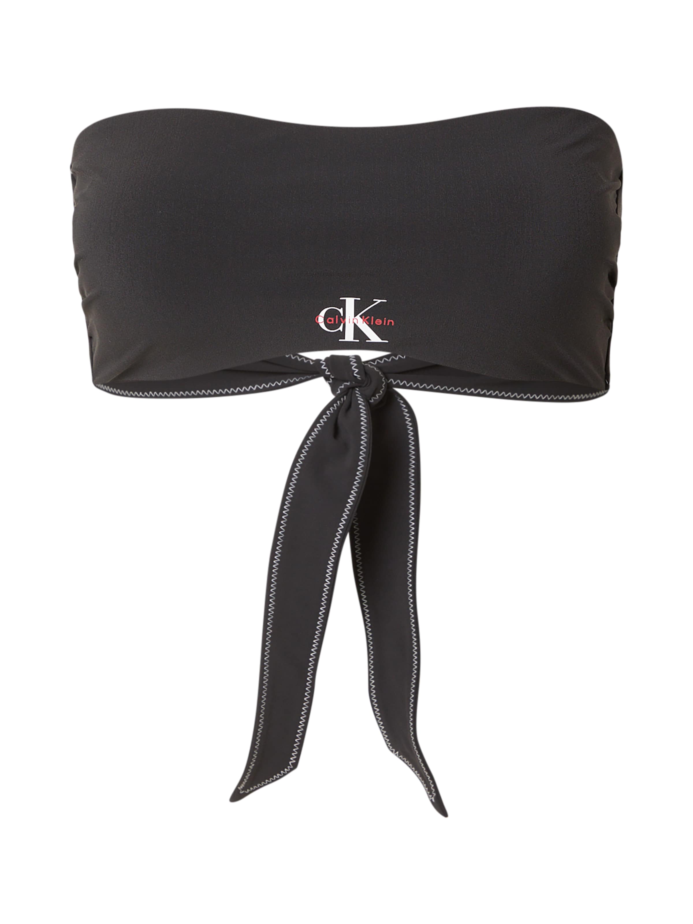 Calvin Klein Swimwear Μπαντό Τοπ μπικίνι σε μαύρο: μπροστά