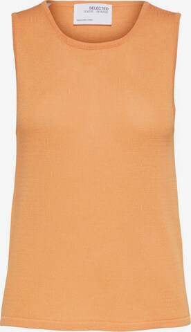 SELECTED FEMME Knitted Top in Orange: front