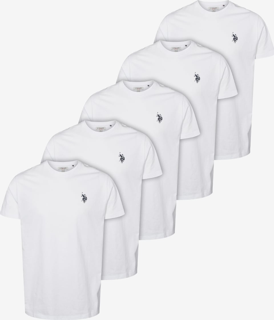 Tricou 'UMBetil' de la U.S. POLO ASSN. pe alb: față
