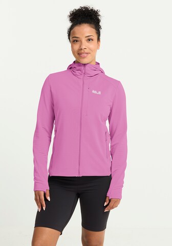 JACK WOLFSKIN Funktionsfleecejacke 'Litestride' in Lila: Vorderseite