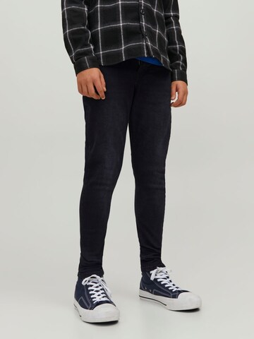 Jack & Jones Junior Skinny Jeans in Black: front