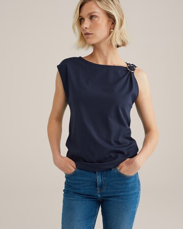 WE Fashion Топ в Синий: спереди