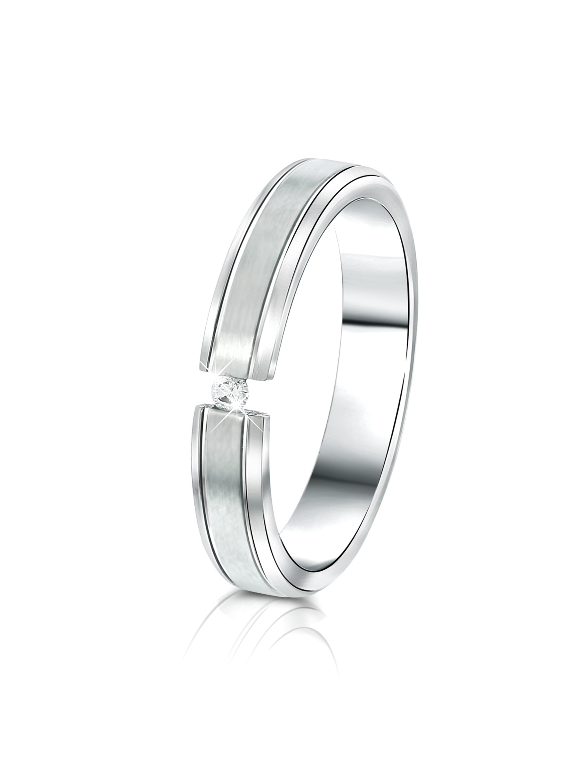 Lucardi Ring in Silver: front