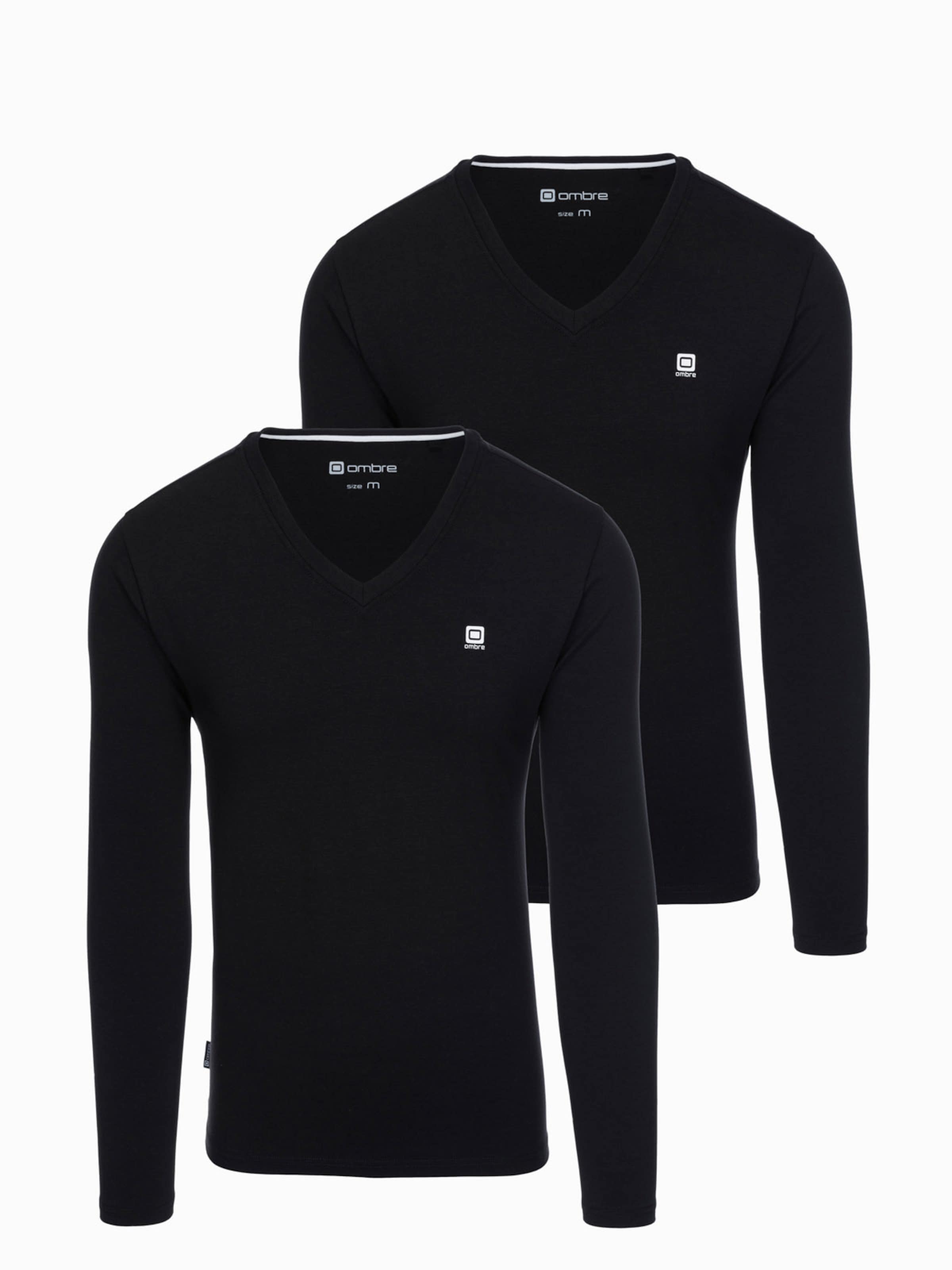 Ombre Shirt in Zwart: voorkant