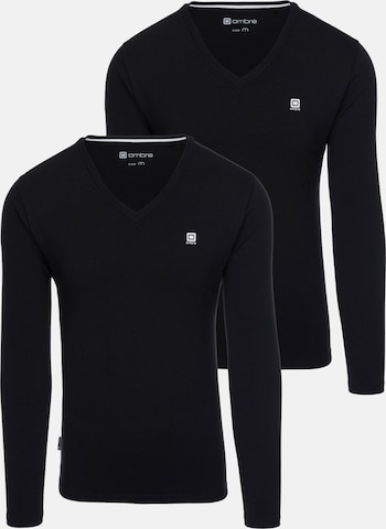 Ombre Shirt in Black: front