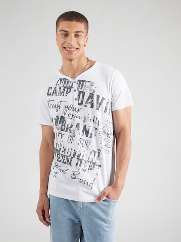 CAMP DAVID Shirt in White: front