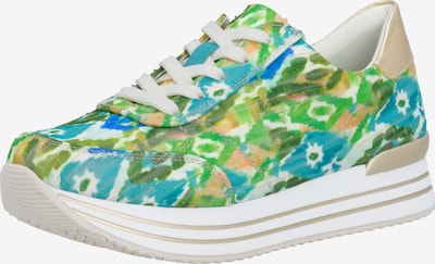 REMONTE Sneaker in cyanblau / kiwi / hellorange / weiß, Produktansicht