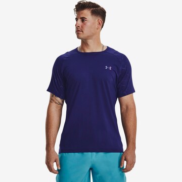 T-Shirt fonctionnel 'Emboss' UNDER ARMOUR en bleu : devant