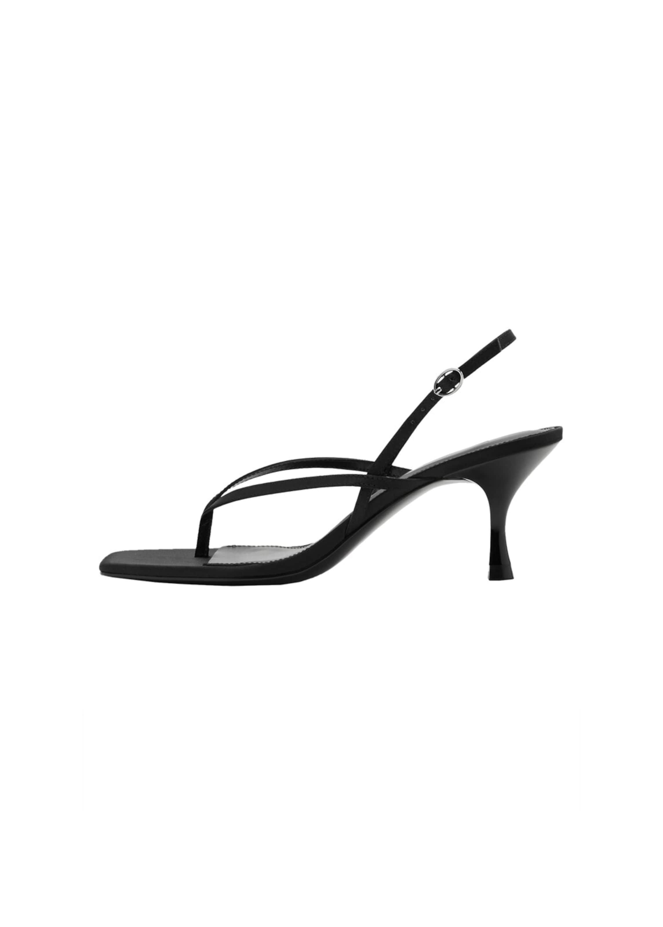 MANGO T-Bar Sandals 'Ross' in Black: front