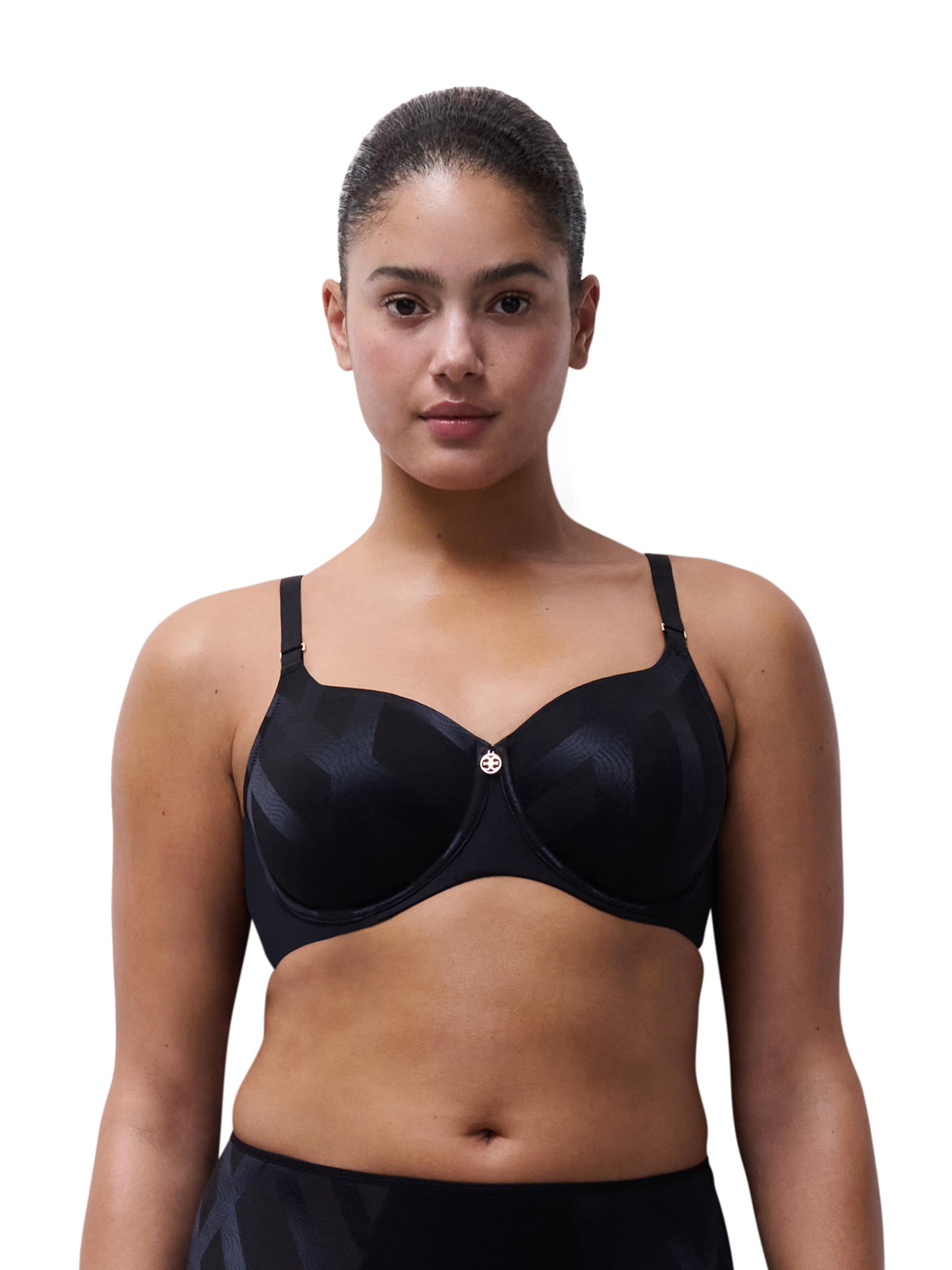Chantelle Minimiser Bra 'GLAZE' in Black: front