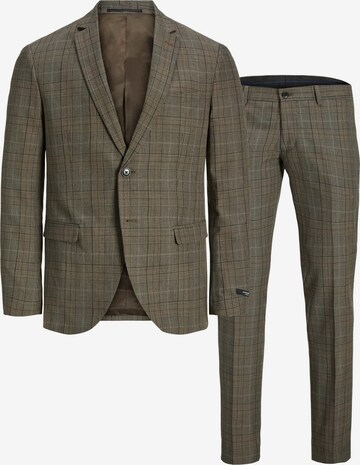 JACK & JONES Suit 'Franco' in Brown: front