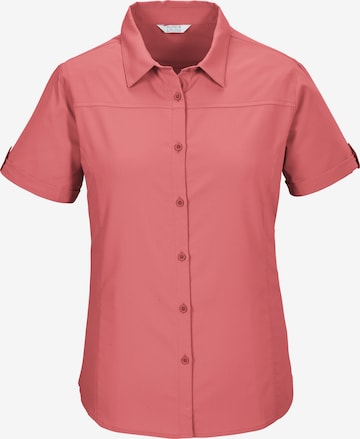 KILLTEC Athletic Button Up Shirt in Pink: front