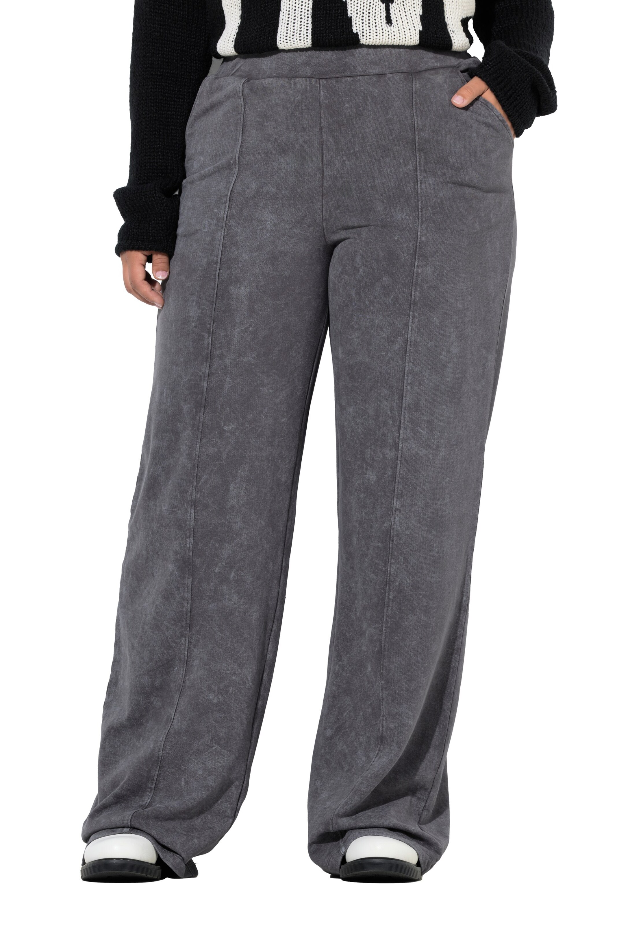 Angel of Style Wide Leg Hose in Grau: Vorderseite