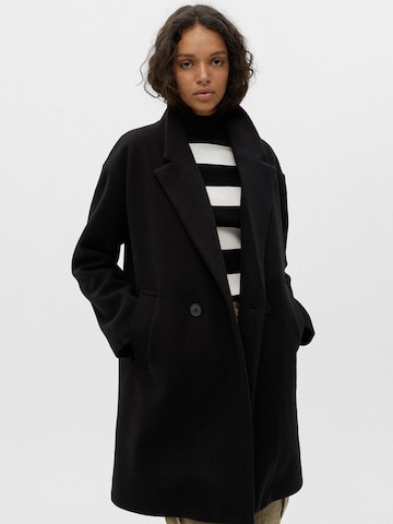 Pull&Bear Between-Seasons Coat in Black: front