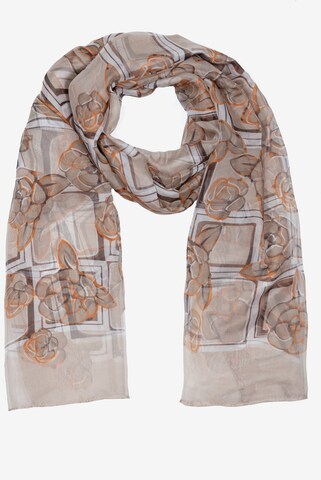 Cassandra Accessoires Scarf 'Fleur' in Brown: front