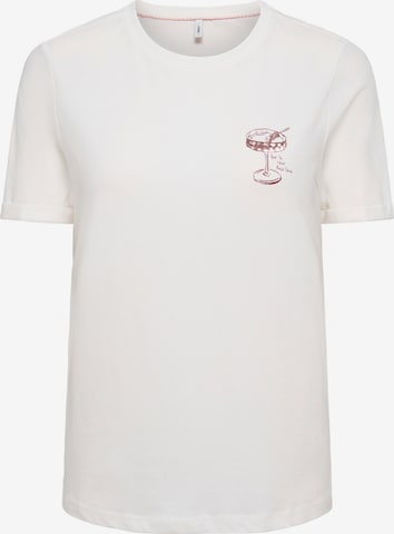 Tricou 'ONLKITA' de la ONLY pe alb: față