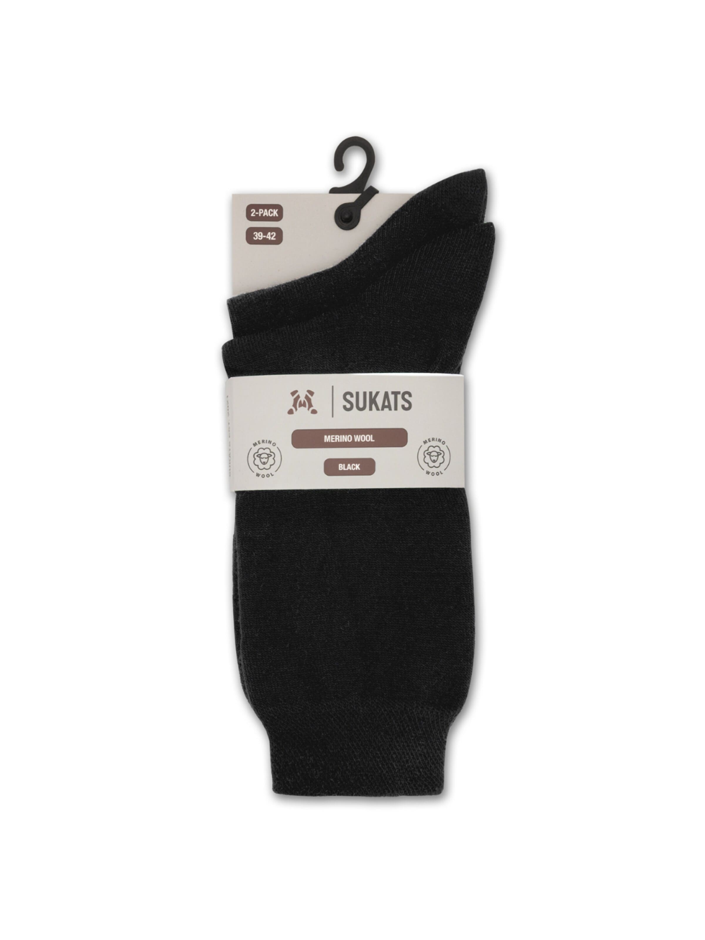 Chaussettes 'Merino Wol Sokken - 8 Paar' Sukats en noir