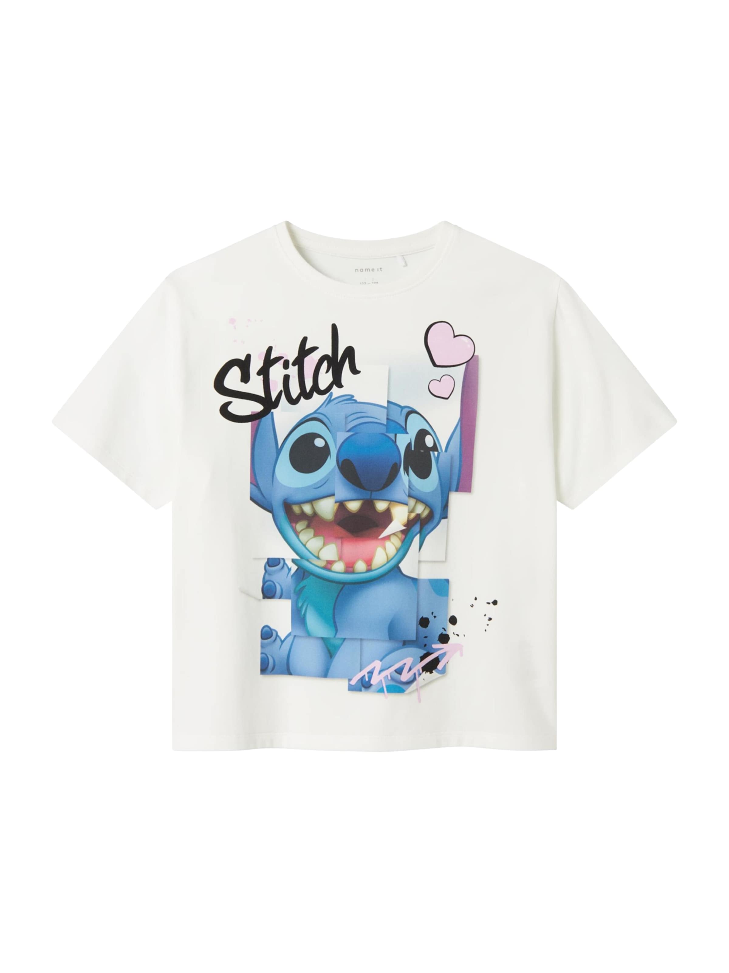 NAME IT Shirt 'NKFDIRI STITCH' in White: front