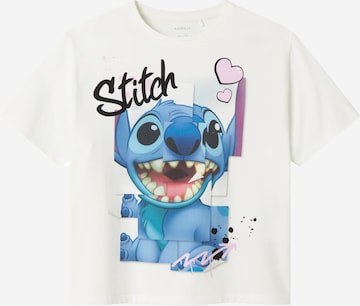 NAME IT Tričko 'NKFDIRI STITCH' – bílá: přední strana