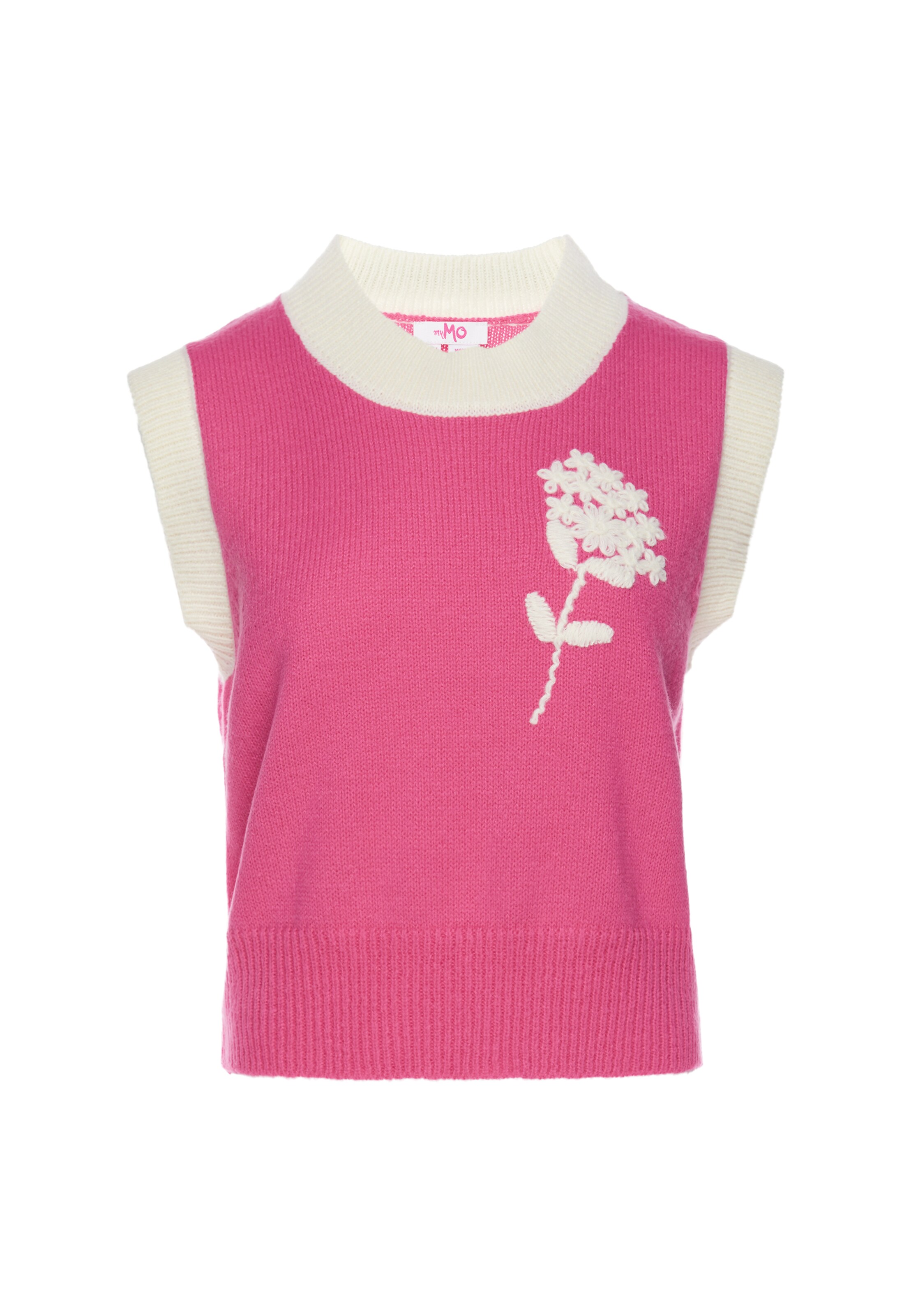 MYMO Trui in XS-S in de kleur Pink / Offwhite, Productweergave
