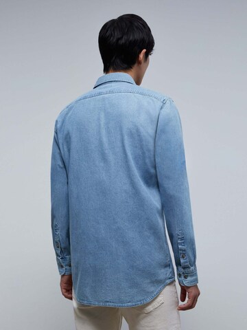 Scalpers Regular fit Button Up Shirt 'Harbour' in Blue